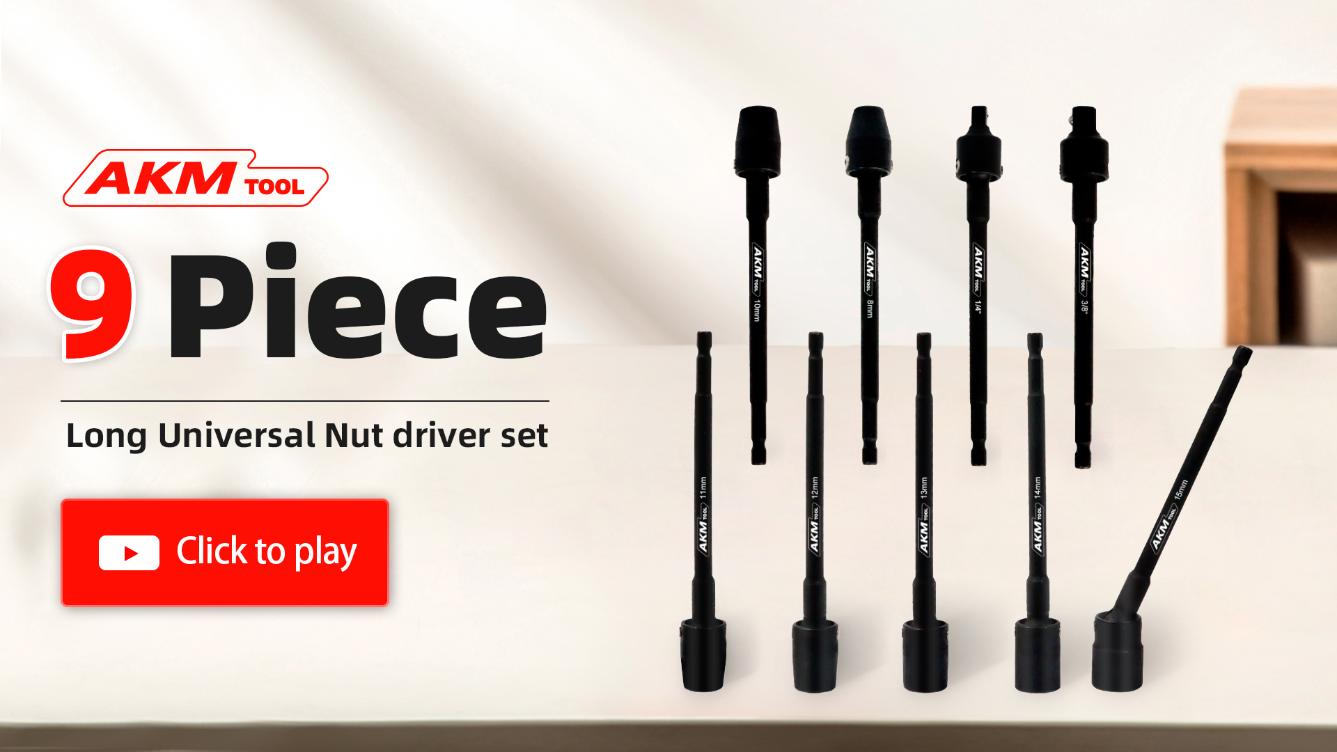 Amazon.com: AKM TOOL 9-Piece Long Universal Nut driver set, 6 inch